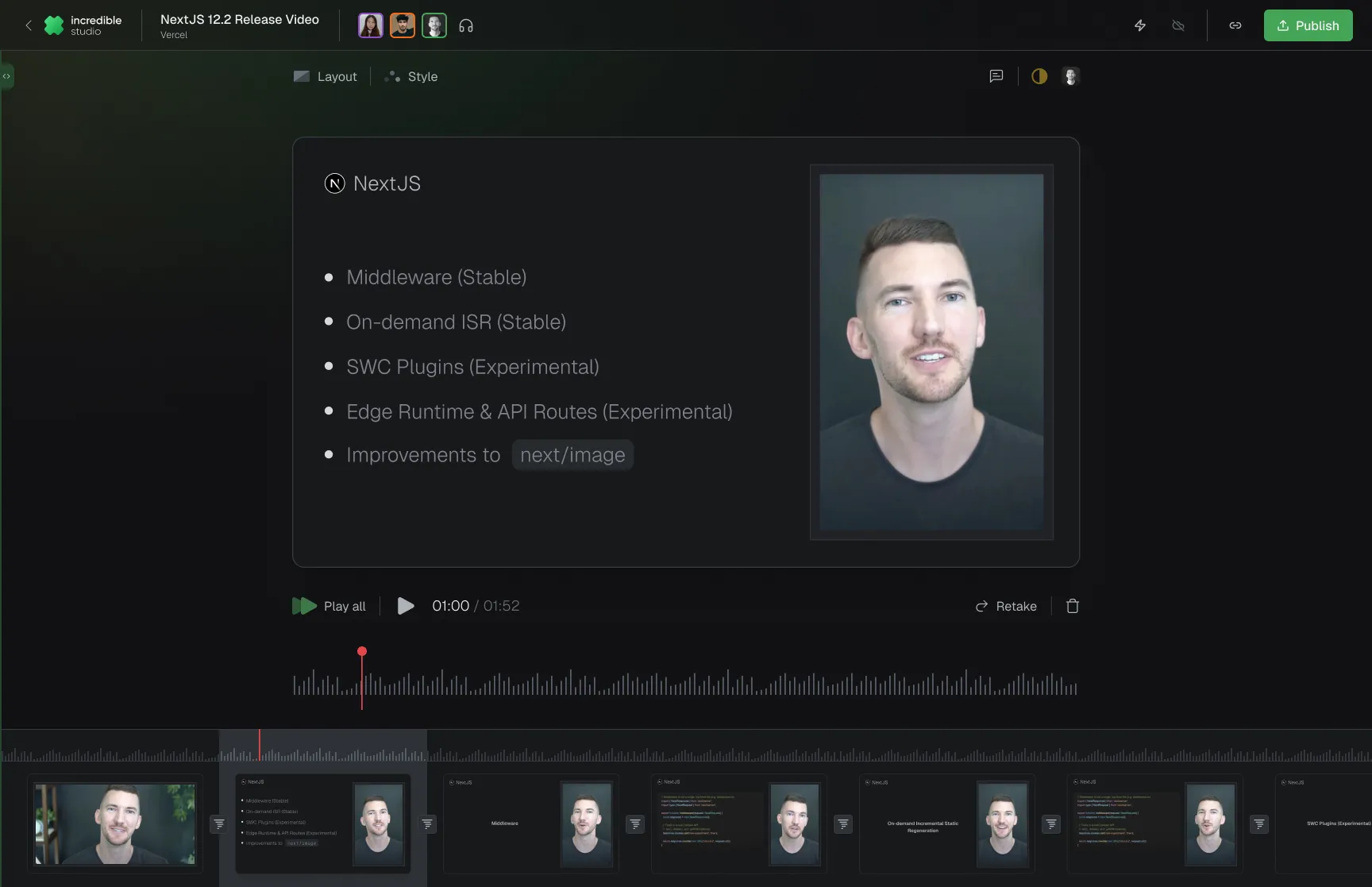 Incredible Studio hybrid view